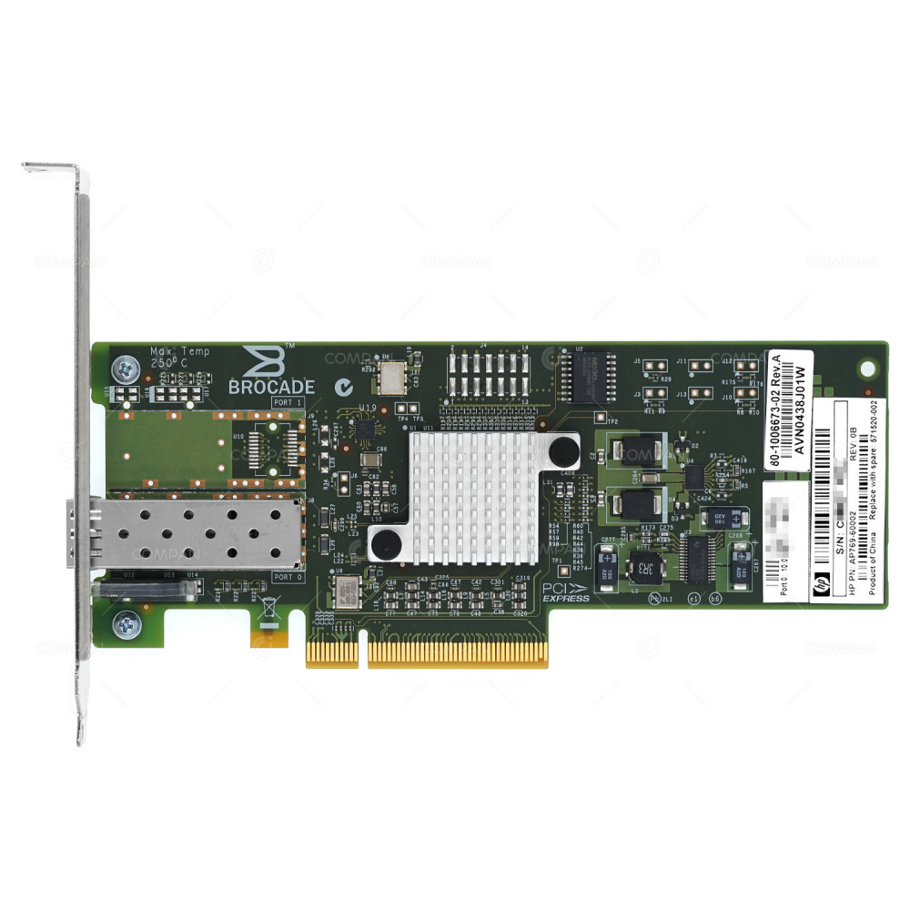 57152-002 HP 81B SINGLE PORT 8GB SFP+ FC HBA ADAPTER PCI-E